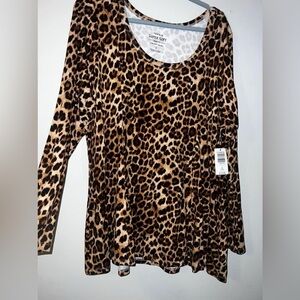 Torrid Size 3 Leopard Long Sleeve Top NEW WITH TAGS